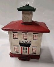 Ohio Foundry Cast Iron Antique Bank Building Still Bank Reproduction  picture