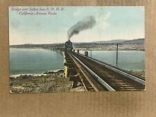 Postcard Southern Pacific Railroad Train Salton Sea Bridge California Arizona picture