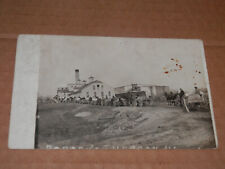 HEBRON ILLINOIS - 1907 REAL-PHOTO POSTCARD - LINE OF WAGONS picture