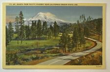 Vintage Postcard, MT Shasta from Pacific Highway near California Oregon Line picture