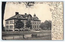 1907 Exterior View High School Building West Union Iowa Antique Vintage Postcard picture