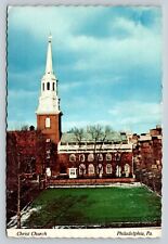 Christ Church in Philadelphia Pennsylvania 4x6 Postcard 1614 picture