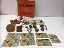 17 Older Boy Scouts Neckerchief Slides In Neckerchief Box#2 Cards, 1stPlace&More picture