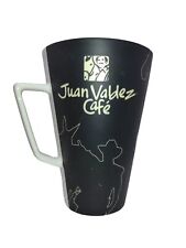 Vintage Juan Valdez Cafe Black Yellow Silhouette Ceramic Coffee Latte Mug Cup picture