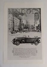 1927 Lincoln Sport Touring Vintage Print Ad Auto Promotion Rare EUC Original picture