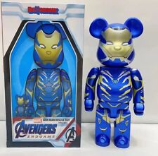 400%Bearbrick Charming Blue Iron Man Action Figure Home Deco Gift Art Toy Doll picture