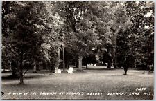 1950 Grounds Sharpe's Resort Elkhart Lake Wisconsin WI Real Photo RPPC Postcard picture