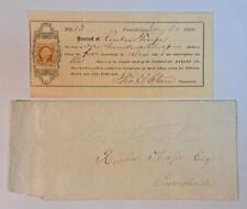 1866 National Eyelet Company Capitol Stock Share Receipt with Revenue Stamp picture