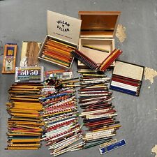 HUGE Lot Of Vintage Pencils In 2 Cigar Boxes,Advertising ,Drawing ,Pencils picture