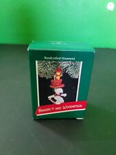 Hallmark Snoopy and Woodstock Dancing Handcrafted Keepsake Ornament picture