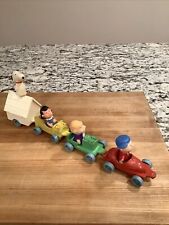 VTG 1952 Rubber Schultz Peanut Gallery Figures W/Cars & Doghouse-Rare *Free Ship picture