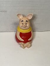 Vintage Disney Mexico Winnie The Pooh Piglet Porcelain Trinket Box Jar 6” 90s picture