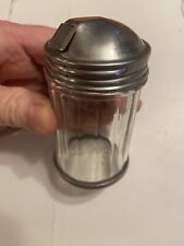 Vintage Clear Glass Diner Sugar Dispenser with Stainless Steel Lid 3.75