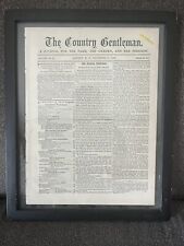 1863 Framed Country Gentlemen Newspaper Yosemite Bierstadt picture