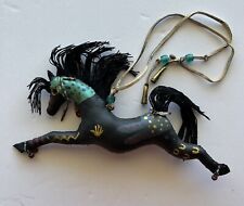 Indian style Buffalo Medicine War Pony Effigy Horse Leather hand made Ornament picture