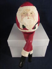 BRIERE Folk Art Pull Toy 1990 Santa Claus Egg Ball Shelf Sitter #306 picture