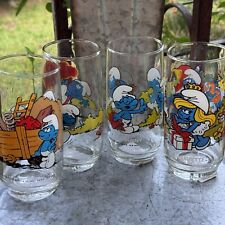 Hardee’s Smurf Glasses from 1982-83, Smurfette, Hefty, Jokey and Brainy picture