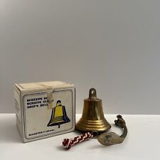 NEW Vintage Nautical Solid Brass Wall Mounted Ships Bell Doorbell 5