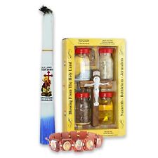 Gift from Holy Land 7pcs Set: Oil, Water, Soil, Incense, Cross, Candle, Bracelet picture