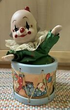 VTG Wind Up Musical Music Dancing Clown in a Drum 