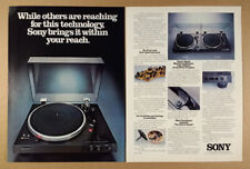 1977 Sony PS X7 X6 X5 Turntables vintage print Ad picture