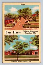 Columbus OH-Ohio Fort Hayes Military Reservation Post Exchange, Vintage Postcard picture