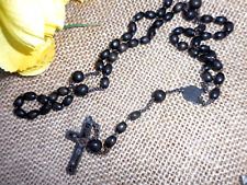 Vintage Franco Wood Bead Rosary picture