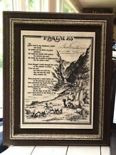 Vintage Kiana Alaskan Mint Etched Marble Picture Of PSALM 23 alvarado '82 picture