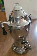 Antique Silverplated Electric Urn Percolator by Everbrite (Ca. 1930's) With Cord picture