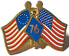 U.S. Dual Flags 1776 Lapel Pin picture