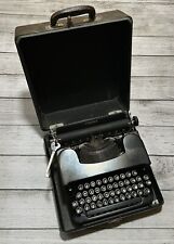 1936 Corona Standard Working Glossy Black Flat top Typewriter Vintage Antique picture