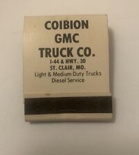 Vintage Coibion GMC Truck Co Matchbook Full Unstruck Ad Matches Souvenir Collect picture