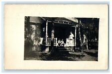 1909 Summer Cottage Mother And Kids Manomet Massachusetts MA RPPC Photo Postcard picture