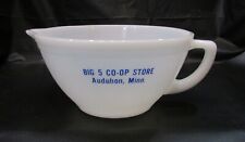 Old Audubon MN Big 5 Co-Op Store Vintage Federal White Milk Glass Batter Pitcher picture
