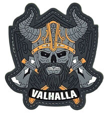 Valhalla Viking Skull Axe Patch [3D-PVC Rubber - Hook Fastener - VS15] picture