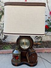 VINTAGE NAUTICAL LAMP WITH BAROMETER picture