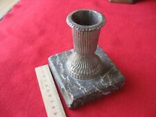 Antique metal candlestick on a marble stand, Imperial Russia, rare picture