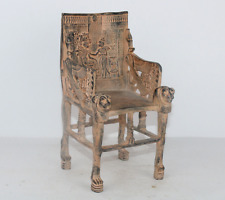 PHARAONIC ANCIENT EGYPTIAN King Tutankhamen Throne Model Chair Box (B+) picture
