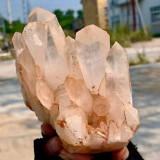 1.11LB Large Himalayan quartz cluster/white crystal ore Earth specimen picture