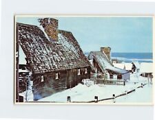 Postcard Winter Scene Plimoth Plantation Plymouth Massachusetts USA picture