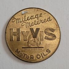 Collectable Hyvis Motor Oils Mileage Meter Brass Token Gas Station Advertising picture