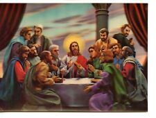 Jesus at Last Supper w/ Disciples-3-D Novelty-Vintage Lenticular Postcard picture