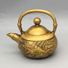 Antique Bronze Collections Landscape Tipple Bronze Decoration Teapot Decoration picture