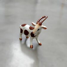 Goat Miniature Ceramic Figurine Hand-Painted  Miniature Animal Collectible Decor picture