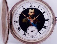 Antique Russ Pocket Watch Silver Full Hunter-Tsar Nicholas II Coronation c1896 picture