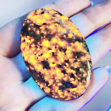 1pc Natural flame stone palm Yooperlite Reiki Crystal Quartz Healing Decorate picture