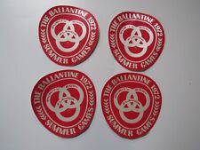 BALLANTINE BEER 1972 SUMMER OLYMPIC GAMES 4 STICKERS SATIN FINISH 3 1/2 INCHES picture