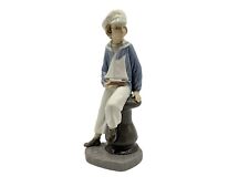 Lladro Retired Sailor #4810 Boy Figurine with Yacht Collectible Home Decor picture