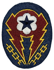 Repro WWII U.S. Army ETO Advanced Base 2nd Design Felt Cut Edges Patch picture