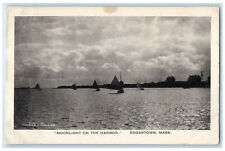 c1910 Moonlight on the Harbor Edgartown Massachusetts MA Posted Postcard picture